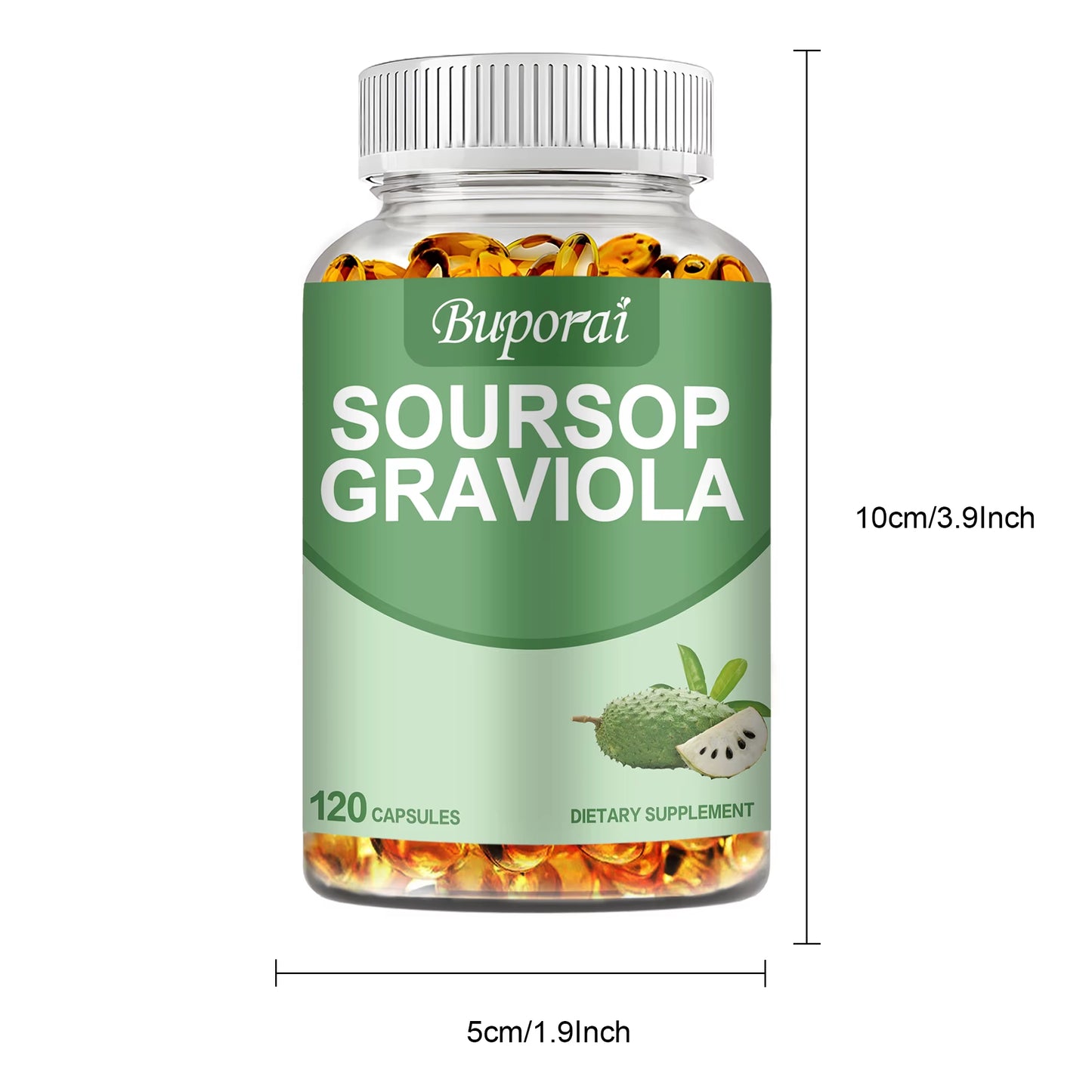 Soursop Graviola - Immune Enhancement Promote Digestion & Cellular Health, Improve Mood and Relieve Stress - 120 Capsules