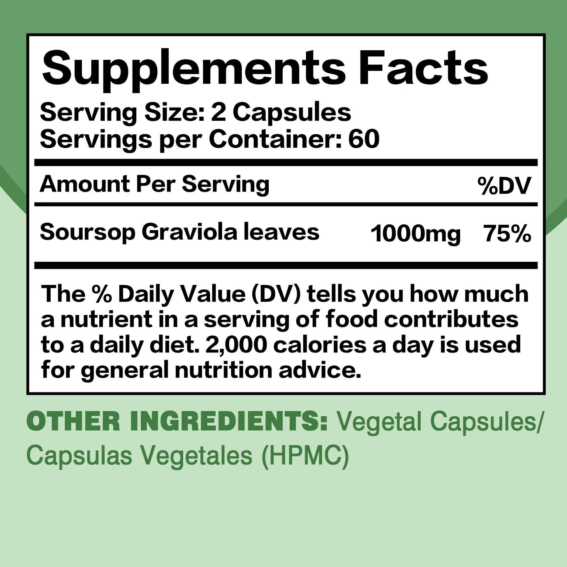 Soursop Graviola - Immune Enhancement Promote Digestion & Cellular Health, Improve Mood and Relieve Stress - 120 Capsules