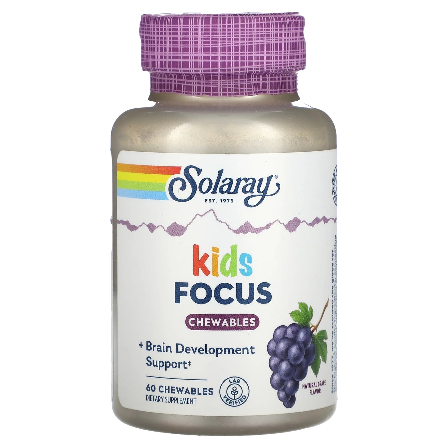 Kids Focus Chewables, Natural Grape, 60 Chewables