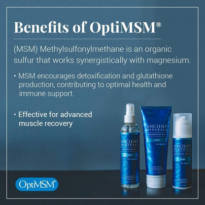 Ancient Minerals Magnesium Oil Spray Ultra with MSM - a Pure Zechstein Topical