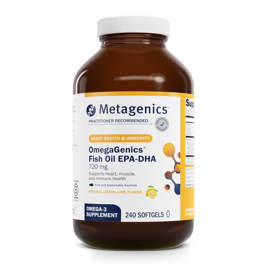 Omegagenics Fish Oil EPA-DHA 720 Mg - Omega-3 Fish Oil Supplement - High Potency - for Heart Health, Musculoskeletal Health & Immune System Health* - with DHA & EPA - 240 Softgels