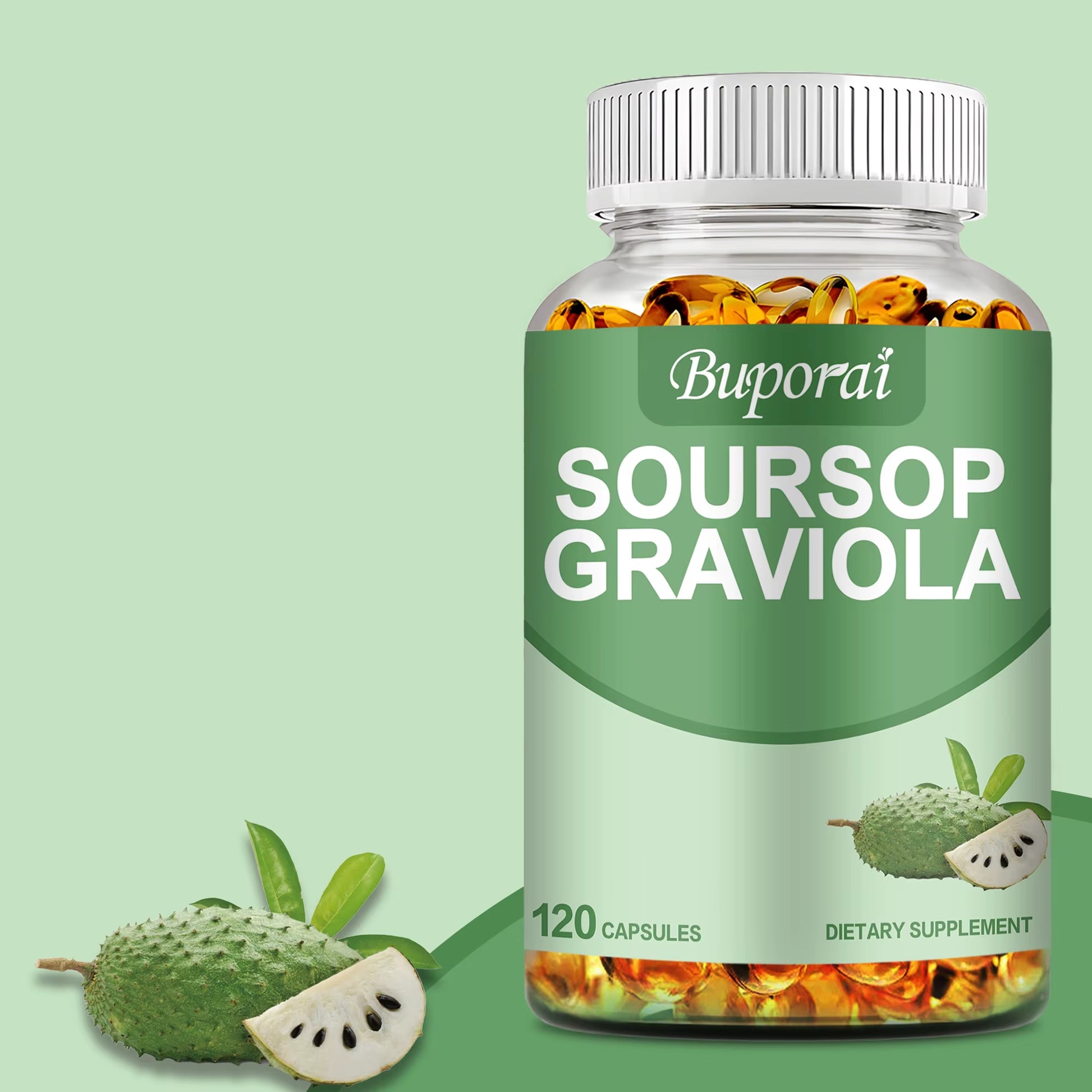 Soursop Graviola - Immune Enhancement Promote Digestion & Cellular Health, Improve Mood and Relieve Stress - 120 Capsules