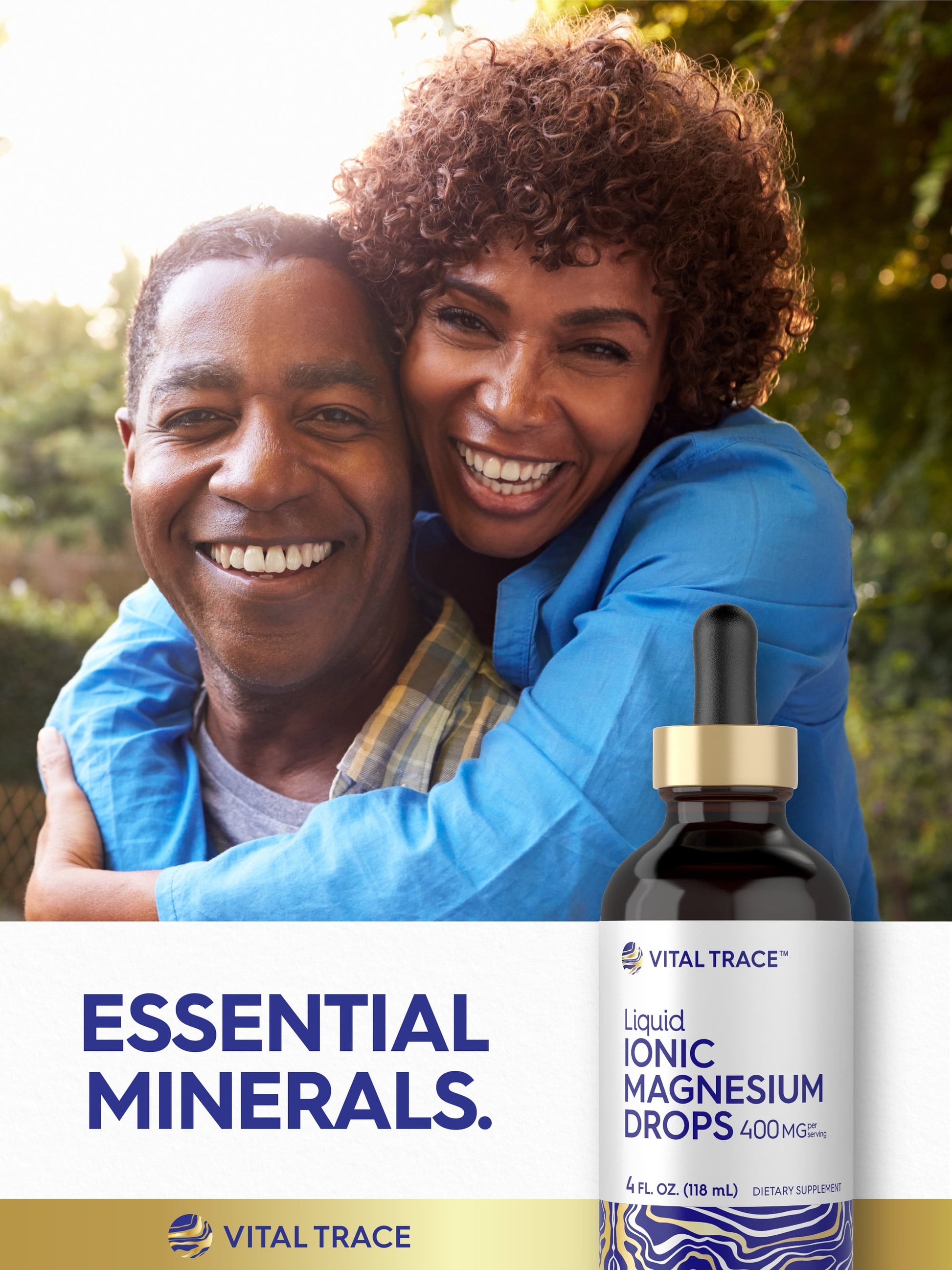 Liquid Ionic Magnesium 400 Mg | 4 Oz | Vegetarian, Non-Gmo & Gluten Free Supplement | Vital Trace by